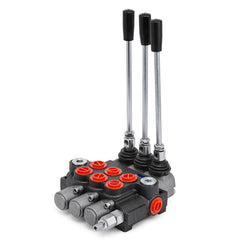 3 Spool Hydraulic Control Valve 11GPM Hydraulic Directional Control Valve Double Acting Hydraulic Valve for Tractors Loaders Tanks