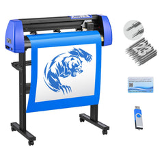 720mm Vinyl Cutter/Plotter Sign Cut Machine Software 20 Blades LCD Black