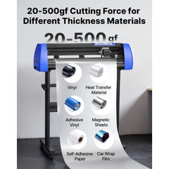720mm Vinyl Cutter/Plotter Sign Cut Machine Software 20 Blades LCD Black