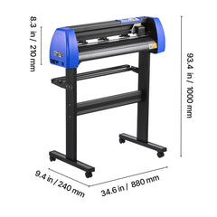 720mm Vinyl Cutter/Plotter Sign Cut Machine Software 20 Blades LCD Black