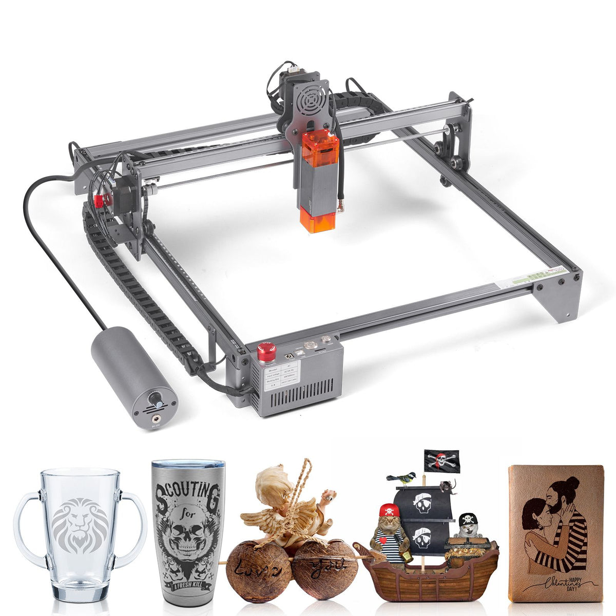 Laser Engraver, 10W Output Laser Engraving Machine, 15.7" x 15.7" Large Working Area, 10000mm/min Movement Speed, Compressed Spot with Eye Protection, Laser Cutter for Wood, Metal, Acrylic