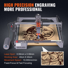 Laser Engraver, 10W Output Laser Engraving Machine, 15.7" x 15.7" Large Working Area, 10000mm/min Movement Speed, Compressed Spot with Eye Protection, Laser Cutter for Wood, Metal, Acrylic