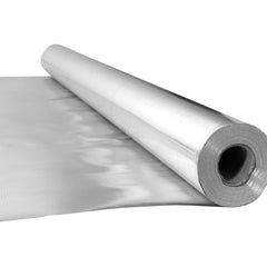Double Reflective Insulation Roll, Non-Perforated Woven Fabric Radiant Barrier, 0.15mm 38.1m x 1.22m, Double-Sided Aluminum Foil Heat Reflective Shield, Thermal Insulation Roll for Window Roof