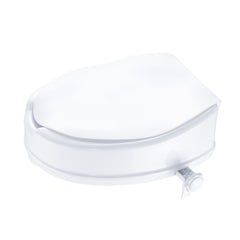 Raised Toilet Seat, 100 mm Height Raised, 136 kg Weight Capacity, Universal Toilet Seat Riser, Screw Rod Locking, with Toilet Seat, for Elderly, Handicap, Patient, Pregnant, Medical