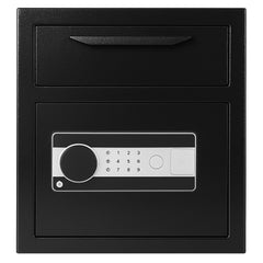 1.7 Cub Depository Safe, Deposit Safe with Drop Slot, Electronic Code Lock and 2 Emergency Keys, 17.71'' x 13.77'' x 13.77'' Business Drop Slot Safe for Cash, Mail in Home, Hotel, Office