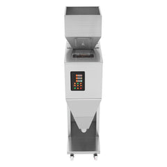 Particle Filling Machine, 10-1000g, Automatic Filler Machine with Foot Pedal, Stainless Steel Weighing Filling Machine, Weigh Filler Packing Machine for Beans Seeds Grains Tea Granular Packing