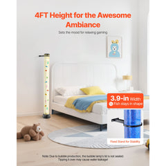 Bubble Tube Lamp 16 Color 1.2 m Sensory Aquarium Lamp for Relief Calming