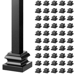 50 PCS Aluminum Alloy Baluster Flat Shoes Wrought Spindles for Staircase
