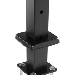 Cable Railing Post Level Deck Stair Post 42 x 1.97 x 1.97" Cable Handrail Post Stainless Steel Brushed Finishing Deck Railing Pre-Drilled Pickets with Mounting Bracket Stair Railing Kit Black 106.7*5*5cm