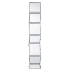 Literature Rack, 6 Pockets, Pop up Aluminum Magazine Rack, Lightweight Catalog Holder Stand w/Carrying Bag for Living Room, Hotel, Trade Show, Exhibition, Office