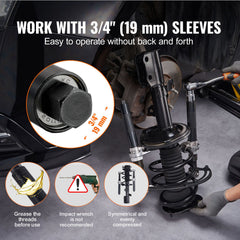 Coil Spring Compressor Tool, 2 pcs Heavy Duty Macpherson Strut Spring Compressor Set, 2646 lbs Strut Spring Compressor with Safety Bracket and Carrying Case, for Car Truck ATV UTV