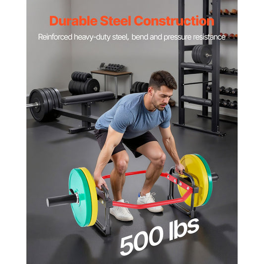 Trap Bar Hex Bar, 50mm Hex Barbell, 240 kg Capacity Shrug Bars, Weightlifting and Strength Training Equipment, Home Gym for Squats, Deadlifts, Shoulder Presses, Red