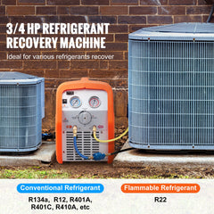 Portable 3/4 HP Refrigerant Recovery Machine for Vapor Liquid Refrigerant