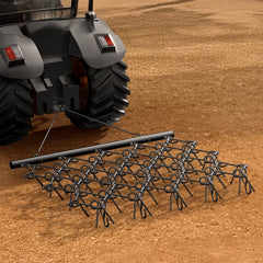 Drag Harrow, 5 x 4.5 ft Durable Chain Harrow with 60 Sharp Teeth, Suitable for ATV UTV Tractor, Ideal for Soil Preparation, Seeding, Smoothing Landscapes, and Yard Gravel Driveway Maintenance