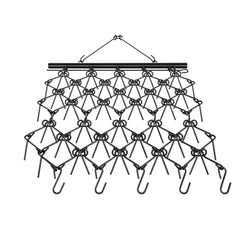 Drag Harrow, 4'x4' Heavy-Duty Chain Harrow with 69 Teeth, ATV UTV Tractor Attachments Field Drag Mat for Sod Prepping, Seeding Lawns, Landscape Leveling, Harrow Rake for Gravel Driveway Yard