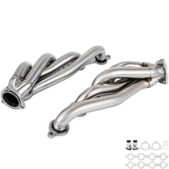 Exhaust Header Set 1 5/8" Exhaust Turbo Headers, Stainless Steel Exhaust Manifold Headers, Shorty Engine Conversion LS Swap Exhaust Headers for Chevy Corvette 1963-1981 V8 Engines LS1 LS2 LS3 LS6 LS10 SUV/Truck Car