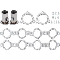 Exhaust Header Set 1 5/8" Exhaust Turbo Headers, Stainless Steel Exhaust Manifold Headers, Shorty Engine Conversion LS Swap Exhaust Headers for Chevy Corvette 1963-1981 V8 Engines LS1 LS2 LS3 LS6 LS10 SUV/Truck Car