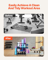 Home Gym Workout Equipment Organizer Yoga Mat Storage Weight Rack Dumbbell 1035 x 405 x 885 mm