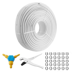 VEVOR PEX-AL-PEX Tube, 300M, 16 mm Diameter Aluminum-Plastic Composite Pipe Oxygen Barrier Radiant Floor PEX Pipe, 2 mm Thickness Radiant Heat Floor Plumbing Inner Aluminum Layer PEX Tubing Pipe