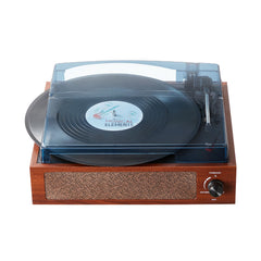 Bluetooth Vinyl Record Player 3-Speed Belt Driven Turntable 5W Speakers