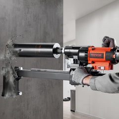 Diamond Core Drilling Machine, 8in Wet&Dry Concrete Core Drill Rig with Stand, 750RPM Speed & 1-1/4" 5/8" Thread & Lifting Handle, 8in Drilling Diameter for Concrete Brick Block Stone, 2500W