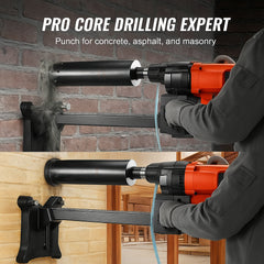 Diamond Core Drilling Machine, 10in Wet Concrete Core Drill Rig with Stand Wheels, 750RPM Speed & 1-1/4" Thread & Lifting Handle, 10in Drilling Diameter for Concrete Brick Block Stone, 2500W
