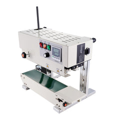 Continuous Bag Band Sealing Machine, 6-12 mm Sealing Width, Vertical Band Sealer Machine with Digital Temperature Control, Carbon Steel Bag Sealer for 0.02-0.8 mm Plastic Bags Films Membrane