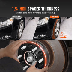 1.5" 6"x5.3" Wheel Spacers Wheel Adapters 6 Lug Forged Spacer 4 PCS Black
