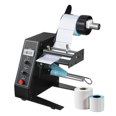 Automatic Label Dispenser, Width 15-125 mm, Length 3-150 mm, Automatic Label Stripper Label Separating Machine, Speed Adjustable Label Applicator, Auto Counting 0-999999 for Various Label Sizes