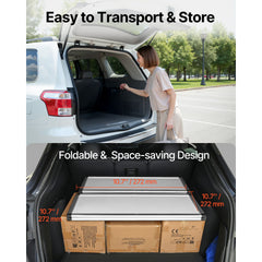 Portable Tradeshow Podium Table, 785 x 380 x 1815 mm, Display Exhibition Counter Stand Booth Fair with Wall, Foldable Promotion Retail Bar Table Pop Up Podium with Storage Rack/Carrying Bag