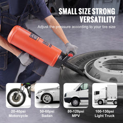Tire Bead Seater, 2.4 Gal/9 L Air Tire Bead Blaster, 150 PSI Handheld Bead Bazooka, Portable Tire Inflator Tool, 87-116 PSI Operating Pressure for Tractor Truck ATV Car and Automobile Repair