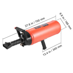 Tire Bead Seater, 2.4 Gal/9 L Air Tire Bead Blaster, 150 PSI Handheld Bead Bazooka, Portable Tire Inflator Tool, 87-116 PSI Operating Pressure for Tractor Truck ATV Car and Automobile Repair