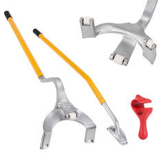 Tire Mount Demount Tool, 571- 622 mm Manual Steel Tire Changer Mount Demount Removal Tool, with Extra Bead Holder, Tubeless Truck Bead Breaker, 3 PCS Tire Changing Tools, Orange