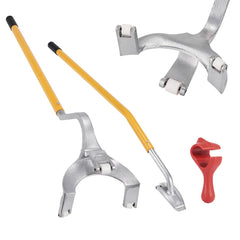 Tire Mount Demount Tool, 571- 622 mm Manual Steel Tire Changer Mount Demount Removal Tool, with Extra Bead Holder, Tubeless Truck Bead Breaker, 3 PCS Tire Changing Tools, Orange