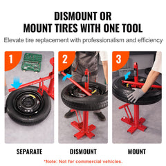 Manual Tire Changer, Portable Hand Bead Breaker Mounting Tool for 203 - 406 mm Tires, Compatible with Car Truck Trailer, Tire Mounting Machine for Home Garage Small Auto Shop
