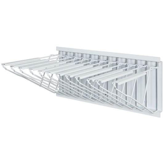 Wall Mount Blueprint Storage Rack Blueprint Holder with 12 Pivot Brackets