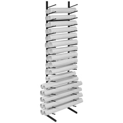 Blueprint Storage Rack, Hanging Poster Display Rack 16-Tier, Vertical Blueprint Roll File Holder 2 Rolls/tire, Roll File Storage Rack for Blueprint Map Poster