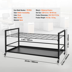 Blueprint Storage Rack 50 Slots Mobile Roll File Holder for Architectural