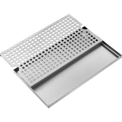 Beer Drip Tray, 304 Stainless Steel Kegerator Drip Trays with 4 Non-Slip Rubber Pads and Detachable Cover, Heat / Cold Resistant Beer Tower Drip Pan for Bar Restaurant Coffee Shop Home