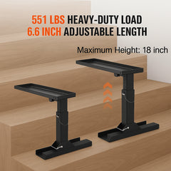 Ladder Levler, 29.8 L x 11.4-18 in H Support Surface, Steel Ladder Leveling Tool, Folding Pitch Hopper, Stair Ladder Stabilizer Easy to Use,Extension Ladder Accessories for Uneven Ground