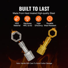 49-Piece Thread Chaser Set, UNC UNF and Metric Thread Restorer Tool, Rethreading Tool Kit with 22 Taps 24 Dies 3 Thread Files Storage Case, Heat Treated Steel, for Mechanics DIY Enthusiasts
