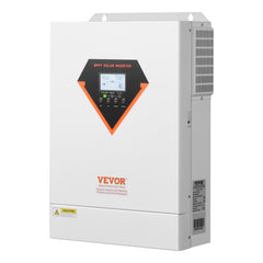 Hybrid Solar Inverter, 6000W, All in One Pure Sine Wave Power Inverter Charger, 220V AC, with Built-in 120A MPPT Solar Charger Controller, for Off-Grid System Lead Acid Lithium Battery