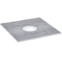 Shower Curb Kit, 914x914mm Shower Pan Kit with 160mm Central Drain, Lightweight EPS Shower Installation Kits with 2 Waterproof Cloths, Shower Pan Slope Sticks Fit for Bathroom
