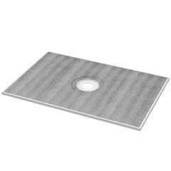 Shower Curb Kit, 1219x1828mm Shower Pan Kit with 160mm Central Drain, Lightweight EPS Shower Installation Kits with 2 Waterproof Cloths, Shower Pan Slope Sticks Fit for Bathroom