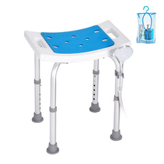 Shower Chair, Adjustable Height Shower Stool, Shower Seat for Inside Shower or Tub, Non-Slip Bench Bathtub Stool Seat for Elderly Disabled Handicap, 158.8 kg Capacity