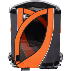 Bike Trailer for Toddlers, Kids, Double Seat, 45 kg Load, 2-In-1 Canopy Carrier Converts to Stroller, Tow Behind Foldable Child Bicycle Trailer with Universal Bicycle Coupler, Orange and Gray