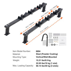 3-Place Weeder Trimmer Rack Holder for Open Landscape Trailer Lockable