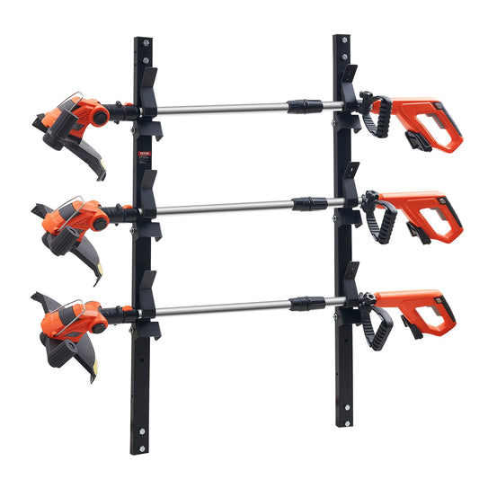 3-Place Weeder Trimmer Rack Holder for Open Landscape Trailer Lockable