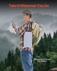 Camping Blanket 2 m x 1.5 m Wearable Warm Stadium Blanket Light Grey.