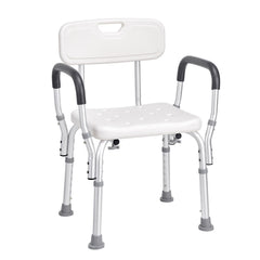 Shower Chair, Shower Seat with Back, Adjustable Height Shower Stool, Shower Chair for Inside Shower Bathtub, Non-slip Bathroom Bench Bath Chair for Elderly Disabled Handicap, 158.8 kg Capacity